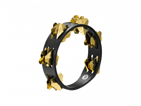 Meinl Compact Wood Tambourine, Hand Hammered Brass Jingles