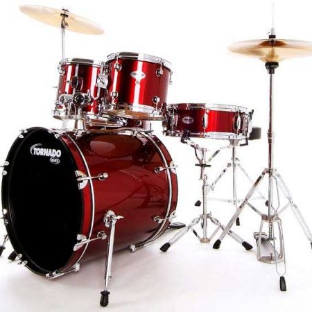 Mapex Tornado Fast Sizes 22" Starter Kit (5pc) in Burgundy Red with Hardware and Cymbals