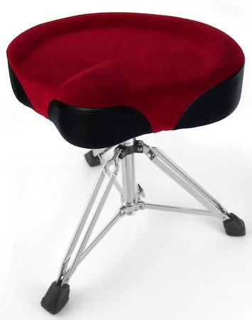 Custom Percussion Black Throne with Red Felt Top