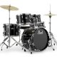 Pearl Roadshow 18" Kit (5pc) in Jet Black with Hardware and Cymbals